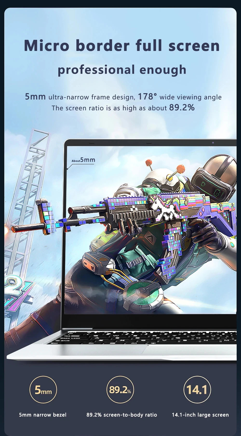 laptop 14.1 Inch Windows 11 Intel Celeron N3700 Netbook 1920*1080 Portable Notebook Intel 12GB RAM 1TB 2TB SSD Computer laptops