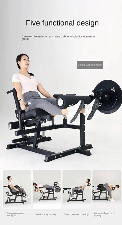 Multi-functional leg, waist & ab gym training bench.