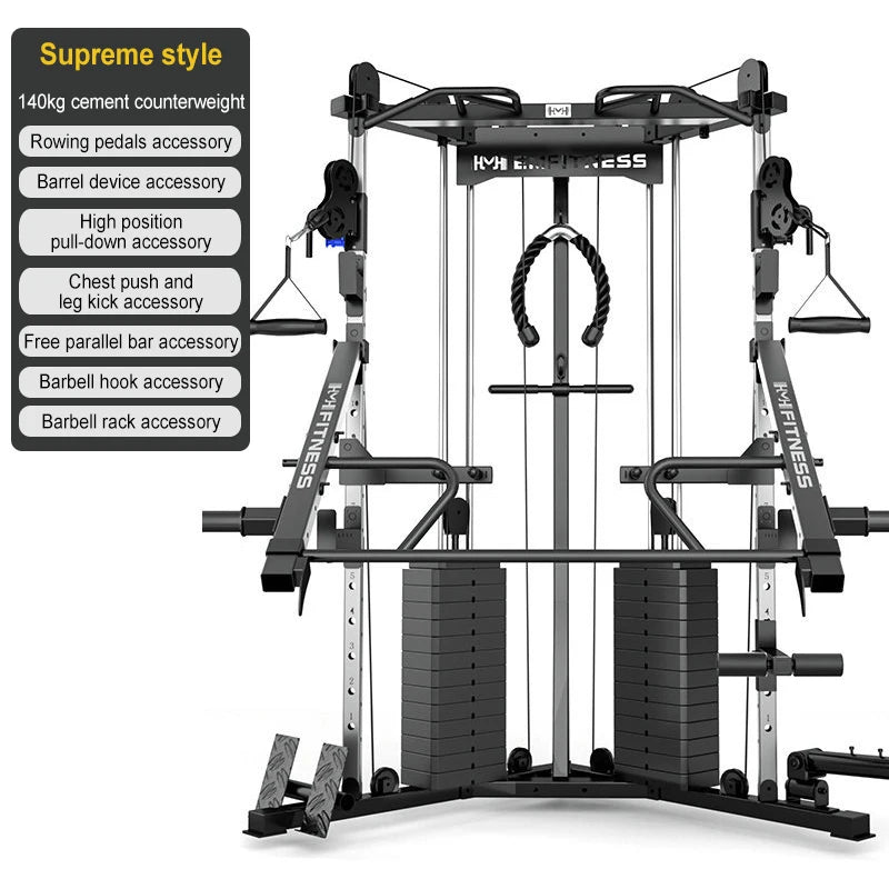 Commercial dual-arm gym machine for full-body training.