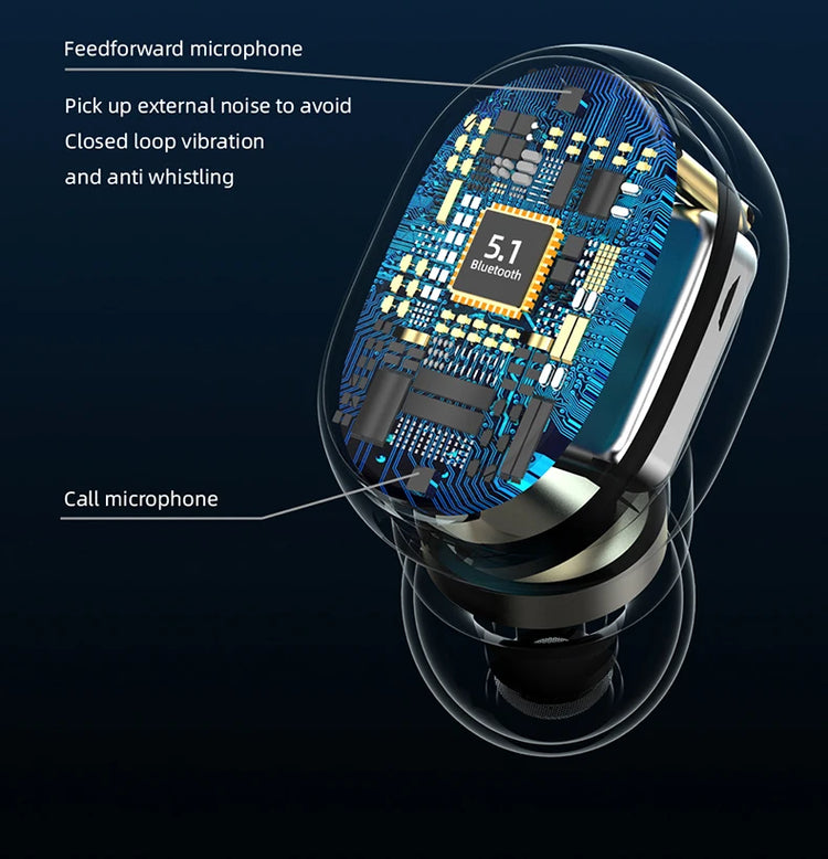 TWS Wireless Headphones Stereo HiFi Earpiece With Microphone Bluetooth Earphone Noise Cancle Earbuds For Xiaomi Samsung Phone
