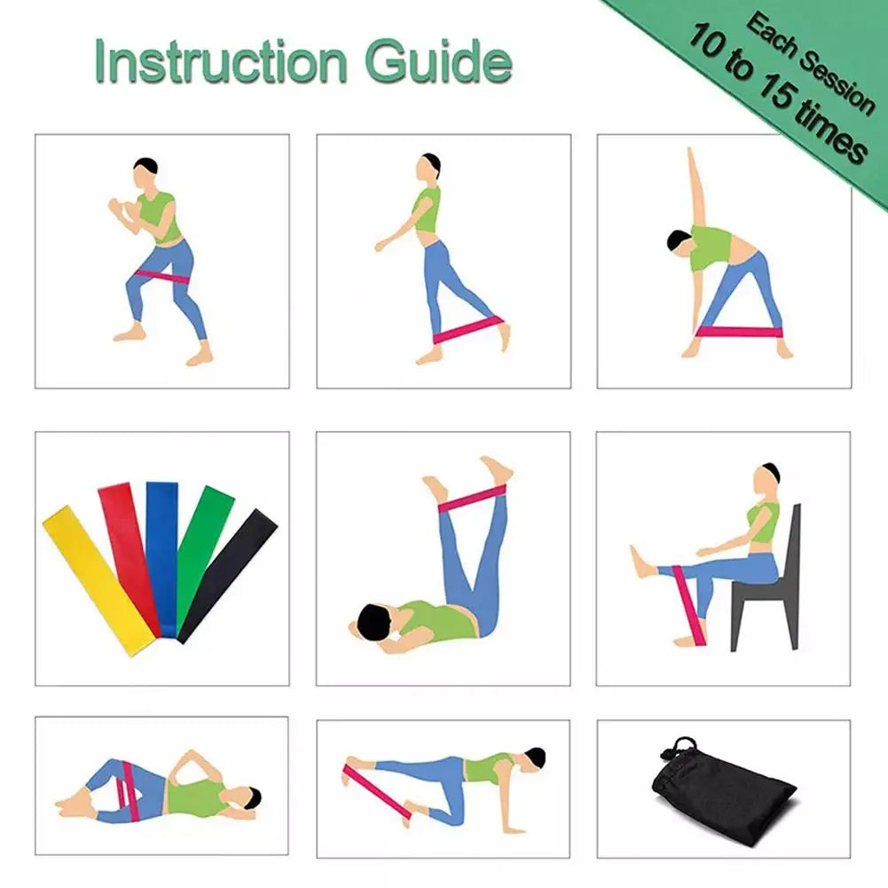 Fitness Workout Equipment Rubber Resistance Bands
