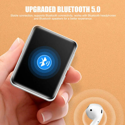 Portable outdoor D2 Bluetooth 5.0 sport MP4 MP3 Player Touch Screen Sport Lossless HIFI Music FM Radio for Mp3 For Apple phone