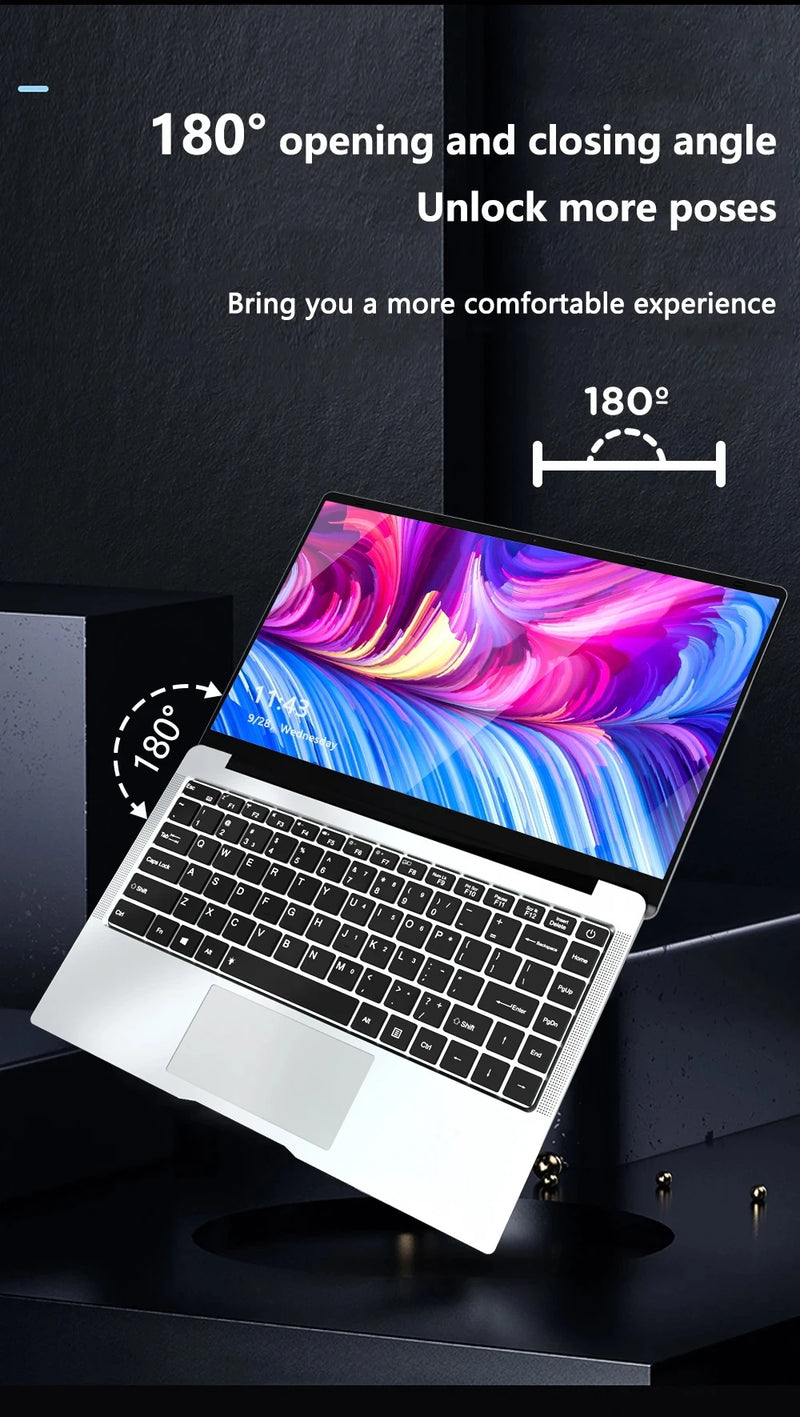 laptop 14.1 Inch Windows 11 Intel Celeron N3700 Netbook 1920*1080 Portable Notebook Intel 12GB RAM 1TB 2TB SSD Computer laptops