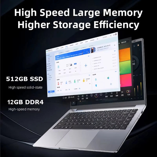 laptop 14.1 Inch Windows 11 Intel Celeron N3700 Netbook 1920*1080 Portable Notebook Intel 12GB RAM 1TB 2TB SSD Computer laptops