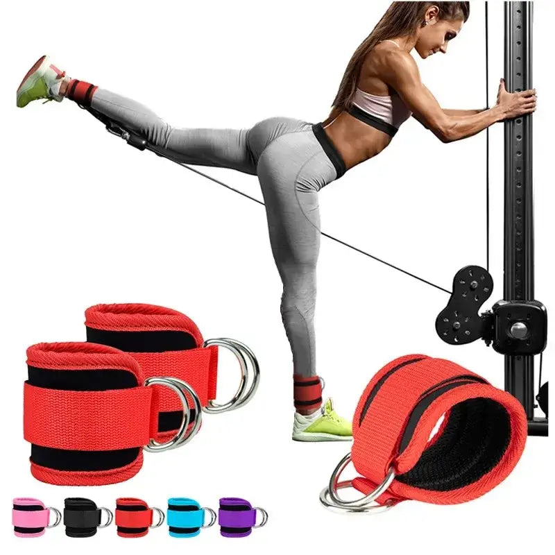 Cable Ankle Straps with Double D-Ring