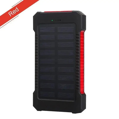 Solar Power Bank 10000mah Portable Waterproof External Battery Powerbank 20000 mah Phone Charger LED PoverBank For iphone huawei
