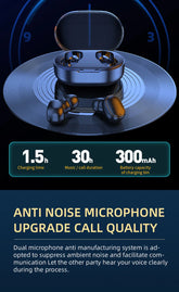 TWS Wireless Headphones Stereo HiFi Earpiece With Microphone Bluetooth Earphone Noise Cancle Earbuds For Xiaomi Samsung Phone