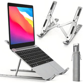 Laptop stand, seven adjustable levels, foldable laptop desktop heightening and cooling tablet support stand
