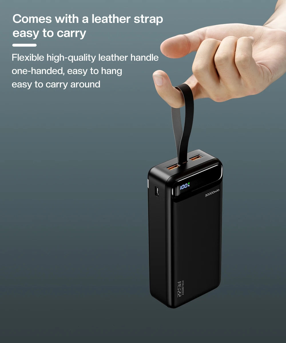 Power Bank 30000 mAh Portable Charger Poverbank Fast Charging Powerbank 10000 20000mAh External Battery For iPhone 13 12 Xiaomi