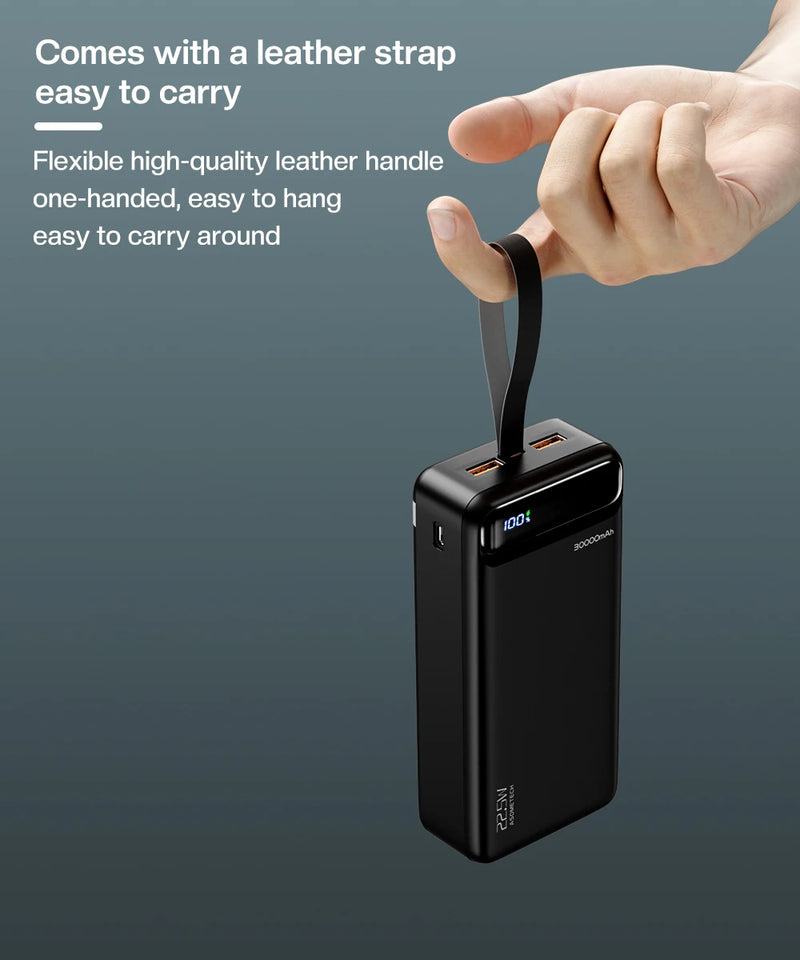 Power Bank 30000 mAh Portable Charger Poverbank Fast Charging Powerbank 10000 20000mAh External Battery For iPhone 13 12 Xiaomi