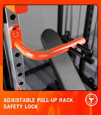 Home & gym gantry trainer with squat and fly station.