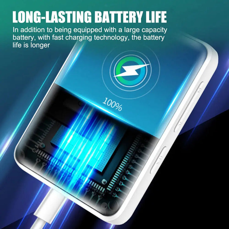 Portable outdoor D2 Bluetooth 5.0 sport MP4 MP3 Player Touch Screen Sport Lossless HIFI Music FM Radio for Mp3 For Apple phone