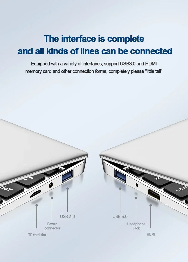 2025NEW Laptop Windows 11 Notebook computer14.1" Intel Core i7 7500U 12GB RAM 512GB/1TB SSD 1920*1080P Office Study PC computer